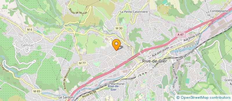 localisation de l'entreprise ASSOCIATION SPORTIVE LA CHAUMIERE  RIVE-DE-GIER