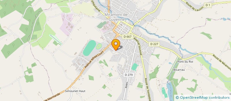 localisation de l'entreprise ASSOCIATION SPORTIVE LAUZUN MIRAMONT  MIRAMONT-DE-GUYENNE