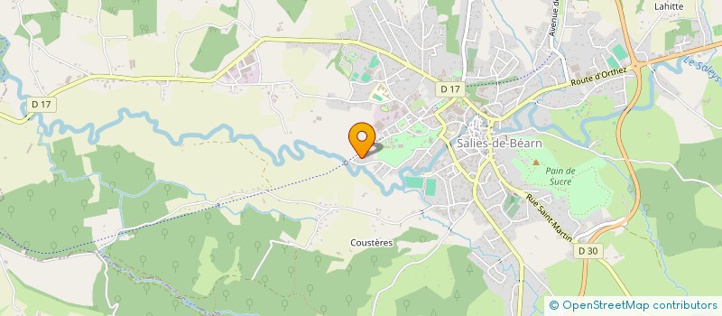 localisation de l'entreprise ASSOCIATION SPORTIVE LE HAMEAU BELLEVUE à SALIES-DE-BEARN