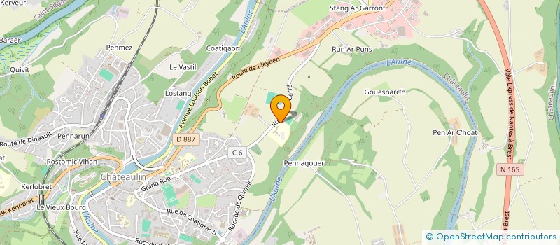 localisation de l'entreprise ASSOCIATION SPORTIVE LE LYS  CHATEAULIN