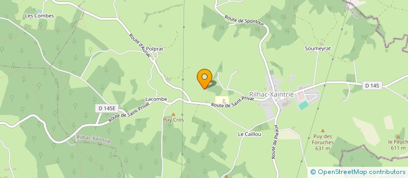 localisation de l'entreprise ASSOCIATION SPORTIVE LES 3 CHENES  RILHAC-XAINTRIE