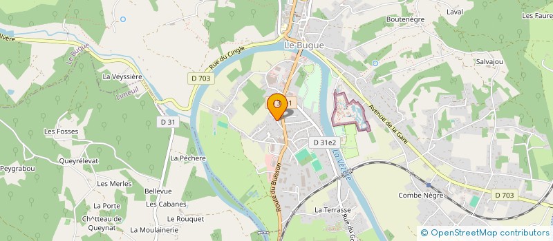 localisation de l'entreprise ASSOCIATION SPORTIVE LES ALOUETTES  LE BUGUE