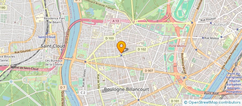 localisation de l'entreprise ASSOCIATION SPORTIVE LES AS à BOULOGNE-BILLANCOURT