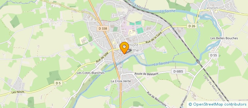 localisation de l'entreprise ASSOCIATION SPORTIVE LES BLEUETS DE BEAUMONT-SUR-SARTHE  BEAUMONT-SUR-SARTHE