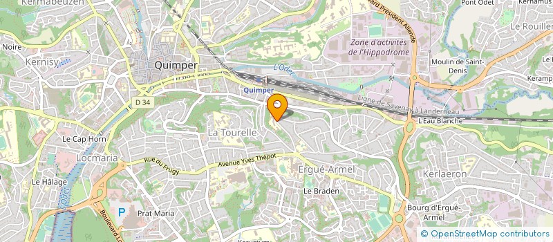 localisation de l'entreprise ASSOCIATION SPORTIVE ''LES BUISSONNETS' à QUIMPER