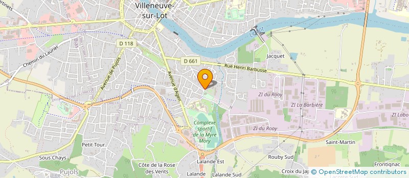 localisation de l'entreprise ASSOCIATION SPORTIVE LES CHARDONS  VILLENEUVE-SUR-LOT