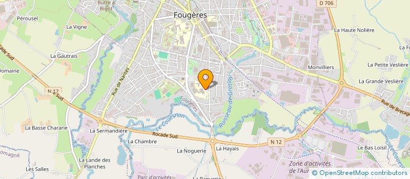 localisation de l'entreprise ASSOCIATION SPORTIVE LES FOUGERES  FOUGERES