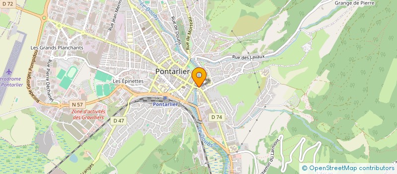 localisation de l'entreprise ASSOCIATION SPORTIVE 'LES HIRONDELLES - LYCEE'  PONTARLIER