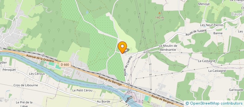 localisation de l'entreprise ASSOCIATION SPORTIVE LES MERLES à MOULEYDIER