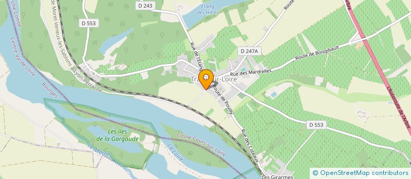 localisation de l'entreprise ASSOCIATION SPORTIVE LES TILLEULS DE TRACY à TRACY-SUR-LOIRE
