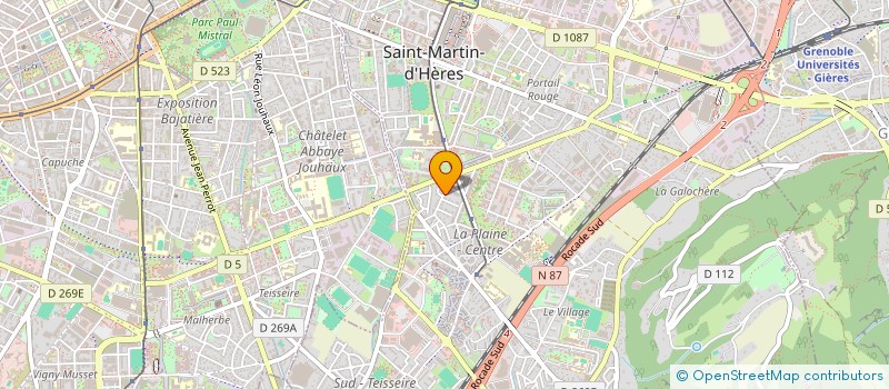 localisation de l'entreprise ASSOCIATION SPORTIVE LES UAGLIOS  SAINT-MARTIN-D'HERES