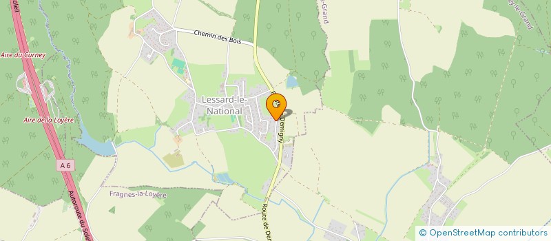 localisation de l'entreprise ASSOCIATION SPORTIVE LESSARD-LE-NATIONAL  LESSARD-LE-NATIONAL