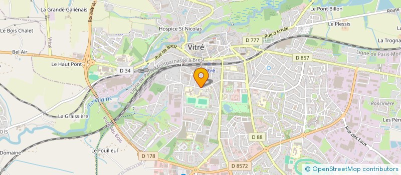 localisation de l'entreprise ASSOCIATION SPORTIVE LYCEE BERTRAND D ARGENTRE  VITRE