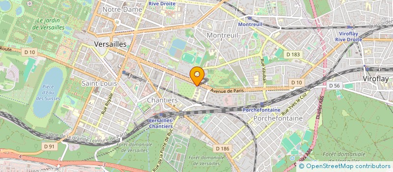 localisation de l'entreprise ASSOCIATION SPORTIVE LYCEE MARIE CURIE à VERSAILLES