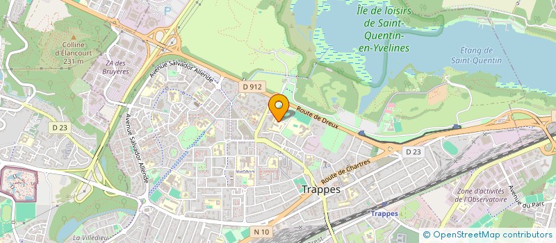 localisation de l'entreprise ASSOCIATION SPORTIVE LYCEE PROFESSIONNEL HENRI MATISSE  TRAPPES