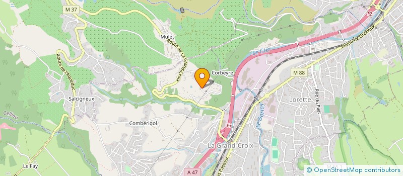 localisation de l'entreprise ASSOCIATION SPORTIVE MARBRERIE MONCHAND  LA GRAND-CROIX