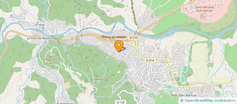 localisation de l'entreprise ASSOCIATION SPORTIVE MAUREILLANAISE  CERET