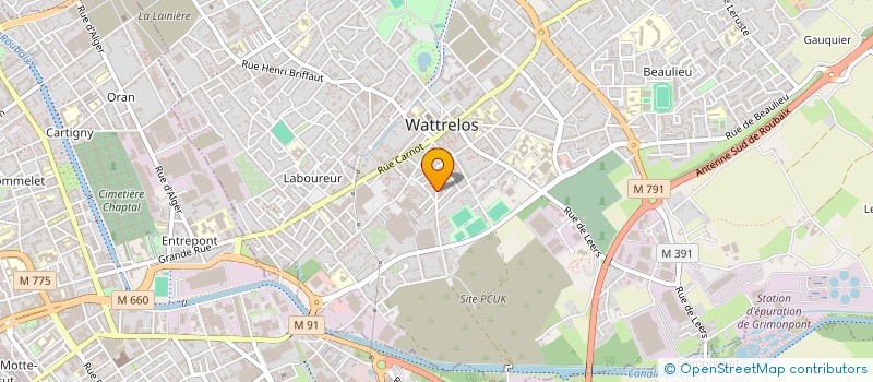 localisation de l'entreprise ASSOCIATION SPORTIVE MENSAH  WATTRELOS