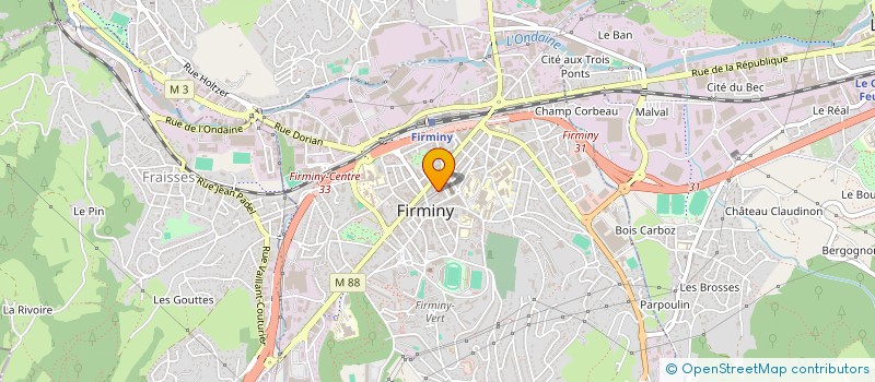 localisation de l'entreprise ASSOCIATION SPORTIVE METALLURGIQUE  FIRMINY