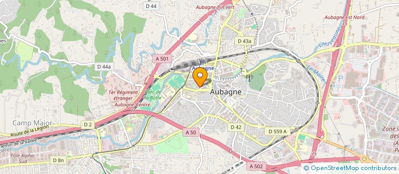 localisation de l'entreprise ASSOCIATION SPORTIVE MUNICIPAUX AUBAGNE EN PROVENCE (ASMAP)  AUBAGNE