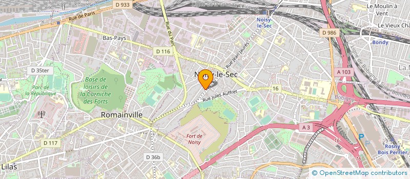 localisation de l'entreprise ASSOCIATION SPORTIVE MUR RIDEAU à NOISY-LE-SEC