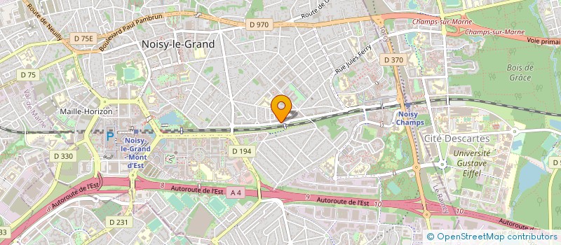 localisation de l'entreprise ASSOCIATION SPORTIVE NOISENNE DE BADMINTON  NOISY-LE-GRAND