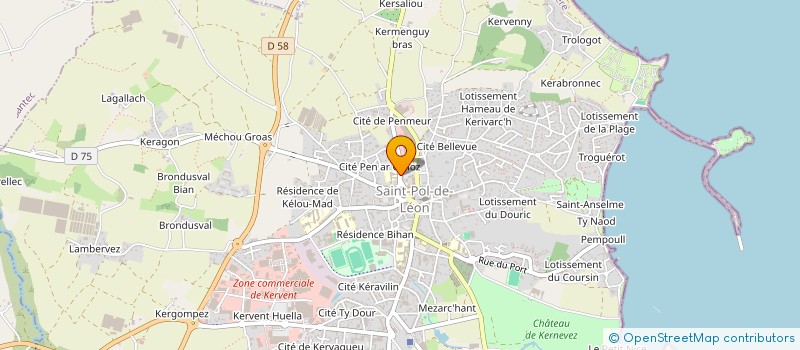 localisation de l'entreprise ASSOCIATION SPORTIVE NOTRE DAME DE LA CHARITE  SAINT-POL-DE-LEON