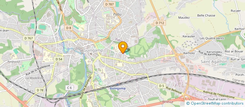 localisation de l'entreprise ASSOCIATION SPORTIVE NOTRE-DAME GUINGAMP à GUINGAMP