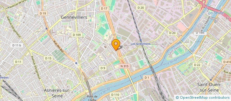 localisation de l'entreprise ASSOCIATION SPORTIVE OPB  GENNEVILLIERS