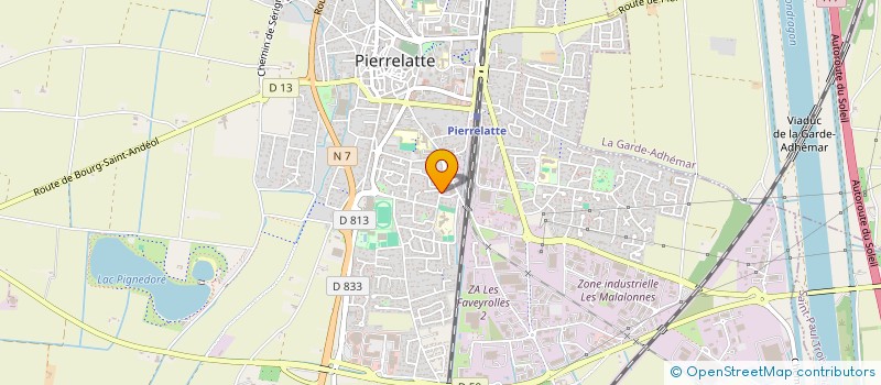 localisation de l'entreprise ASSOCIATION SPORTIVE PIERRELATTINE SECTION PETANQUE  PIERRELATTE