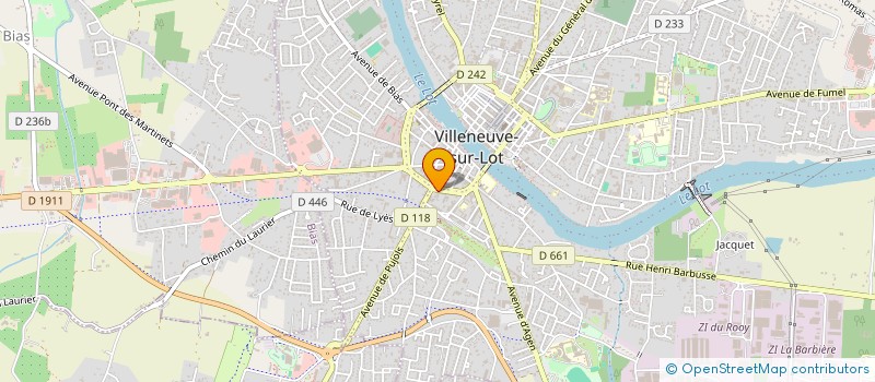 localisation de l'entreprise ASSOCIATION SPORTIVE PORTE DE PUJOLS - PAUL BERT  VILLENEUVE-SUR-LOT