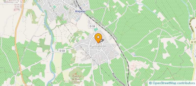 localisation de l'entreprise ASSOCIATION SPORTIVE PUISSALICON-MAGALAS  PUISSALICON