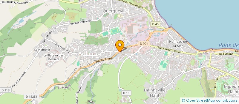 localisation de l'entreprise ASSOCIATION SPORTIVE QUERQUEVILLAISE FRATES DARTS  CHERBOURG-EN-COTENTIN