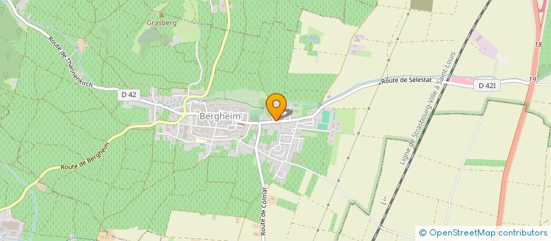 localisation de l'entreprise ASSOCIATION SPORTIVE RIBEAUVILLE BERGHEIM  BERGHEIM