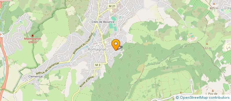 localisation de l'entreprise ASSOCIATION SPORTIVE ROMAGNATOISE   ROMAGNAT