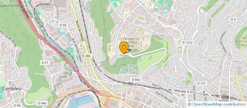 localisation de l'entreprise ASSOCIATION SPORTIVE ROUEN UNIVERSITE NORMANDIE  MONT-SAINT-AIGNAN