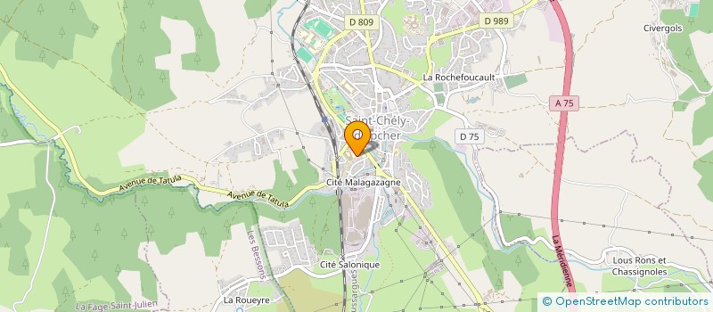 localisation de l'entreprise ASSOCIATION SPORTIVE SACRE COEUR  SAINT-CHELY-D'APCHER