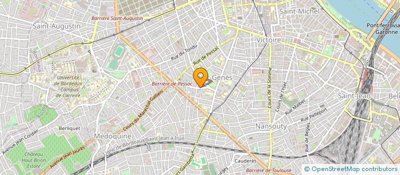 localisation de l'entreprise ASSOCIATION SPORTIVE SAINT GENES GYM  BORDEAUX