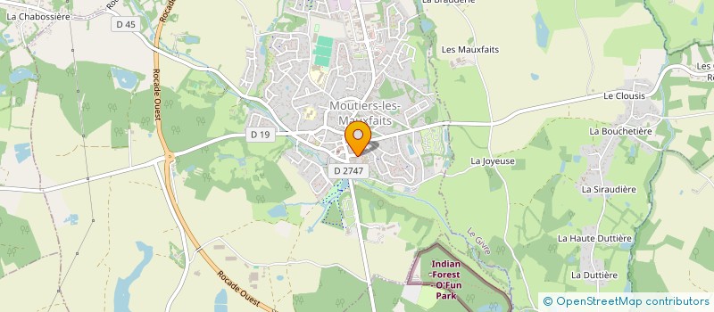 localisation de l'entreprise ASSOCIATION SPORTIVE SAINT JACQUES  MOUTIERS-LES-MAUXFAITS