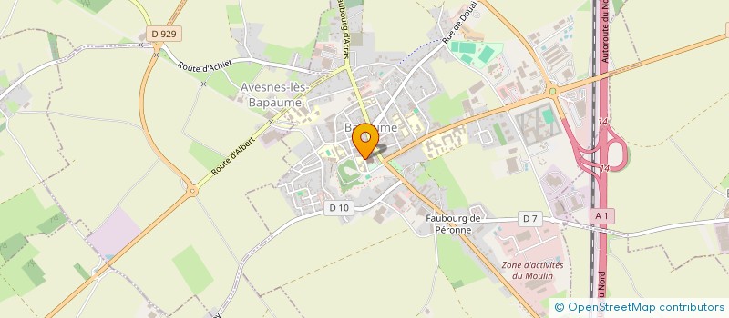 localisation de l'entreprise ASSOCIATION SPORTIVE SAINT JEAN BAPTISTE  BAPAUME