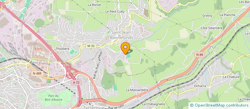 localisation de l'entreprise ASSOCIATION SPORTIVE SAINT JEAN BONNEFONDS  SAINT-JEAN-BONNEFONDS