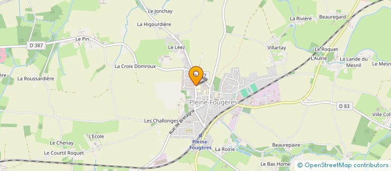 localisation de l'entreprise ASSOCIATION SPORTIVE SAINT JOSEPH DE PLEINE-FOUGERES  PLEINE-FOUGERES