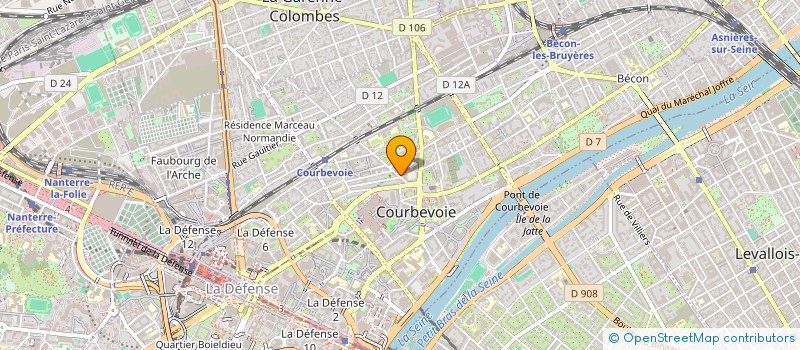 localisation de l'entreprise ASSOCIATION SPORTIVE SAINTE GENEVIEVE à COURBEVOIE