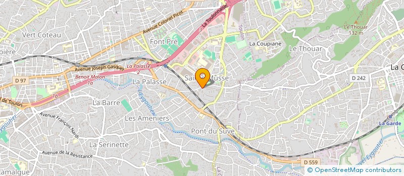 localisation de l'entreprise ASSOCIATION SPORTIVE SAINTE MUSSE ( ASSM )  TOULON