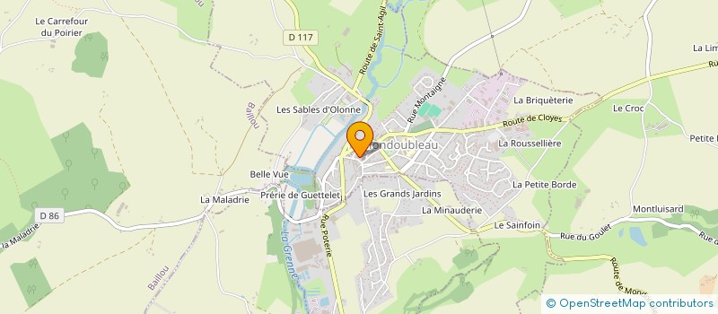 localisation de l'entreprise ASSOCIATION SPORTIVE SARGE MONDOUBLEAU CORMENON  MONDOUBLEAU