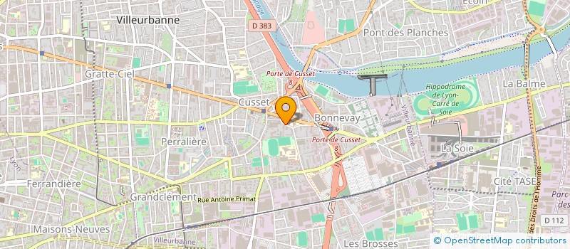 localisation de l'entreprise ASSOCIATION SPORTIVE SCOLAIRE CUSSET B  VILLEURBANNE