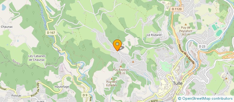 localisation de l'entreprise ASSOCIATION SPORTIVE SCOLAIRE DE LA CROIX DE BAR  TULLE