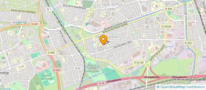 localisation de l'entreprise ASSOCIATION SPORTIVE SCOLAIRE DE PETITE-SYNTHE à DUNKERQUE