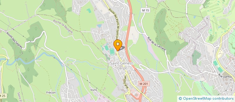 localisation de l'entreprise ASSOCIATION SPORTIVE SCOLAIRE DE SAINT-GENEST-LERPT  SAINT GENEST LERPT