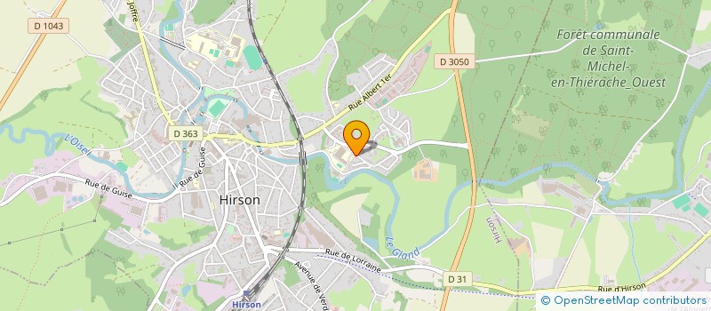 localisation de l'entreprise ASSOCIATION SPORTIVE SCOLAIRE DU COLLEGE G COBAST à HIRSON